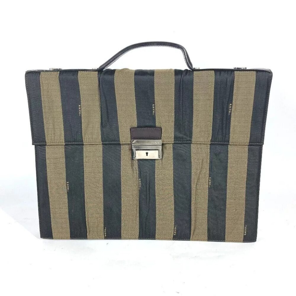 FENDI vintage Pecan Document Bag Briefcase Hand Bag Tote Bag Business bag - Picture 2 of 13